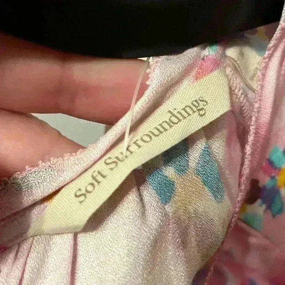 Soft Surroundings Brialla Top Floral 3/4 Sleeve Size Medium - Picture 7 of 11